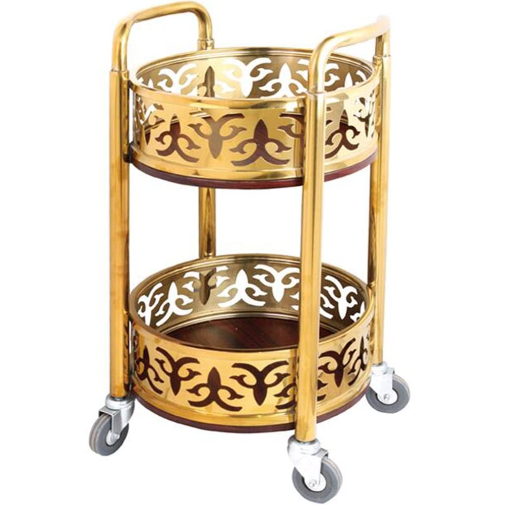 Carrito de bebidas – Estación de bebidas móvil de doble brazo para restaurantes, equipo portátil para banquetes, elegante solución para servir alimentos y bebidas, mesa de servicio de 80 x 40 cm
