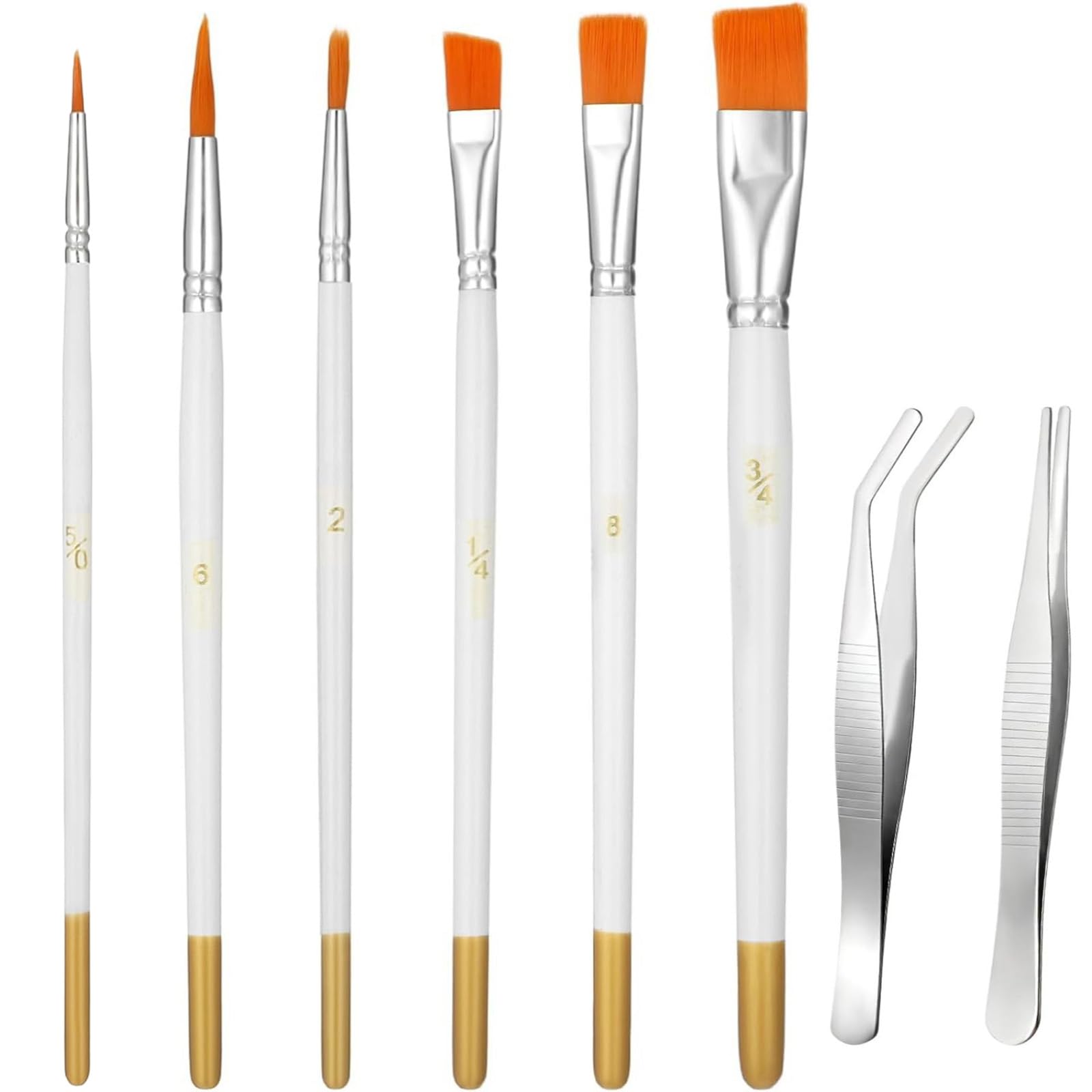 6Pcs Professional Paint Brushes Soft Nylon Bristles Art Brush for Artists Beginner Watercolor Oil Acrylic Art Painting Decorative Paint Brushes