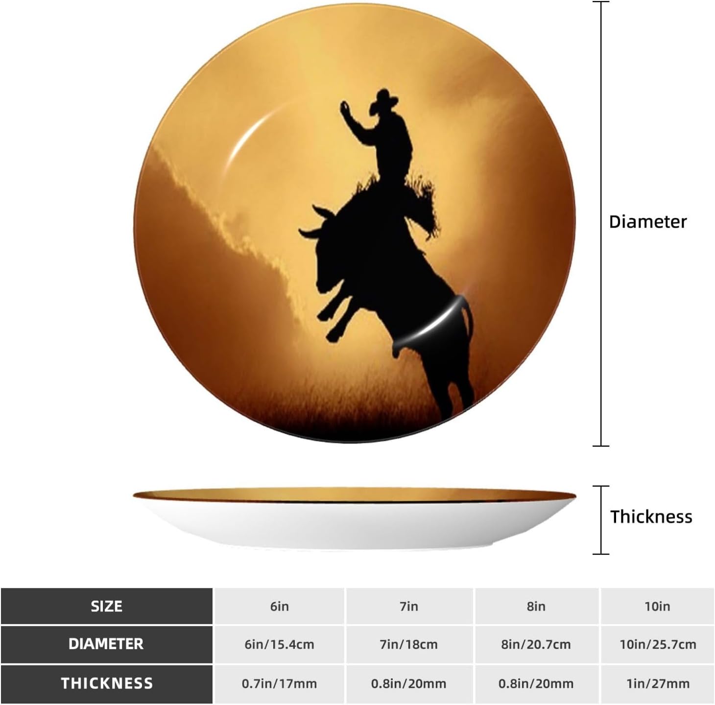 Decorative Plate Art Crafts Bone China Decorative Plate with Display Rack Souvenir Wall Decor Ceramic Ornaments Dinner Plates Ceramic Decoratives Plates for Home Office 10in