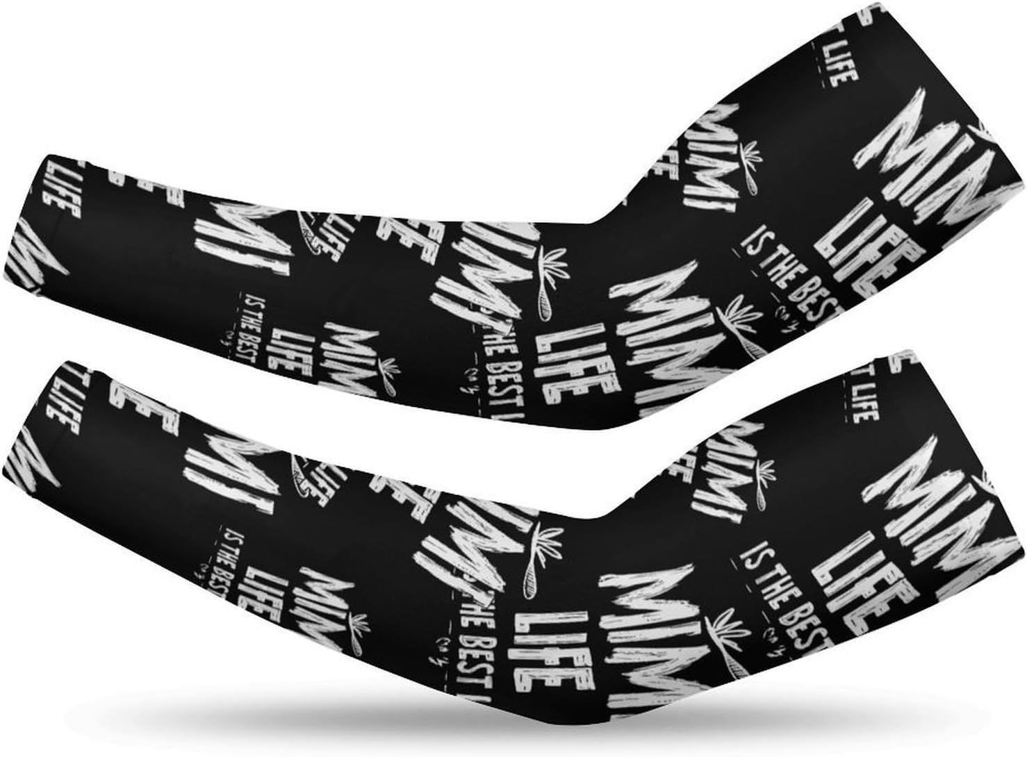 Mimi Life Is The Best Life Arm Sleeves Cooling Sun Protection Sports Compression for Golf Basketball
