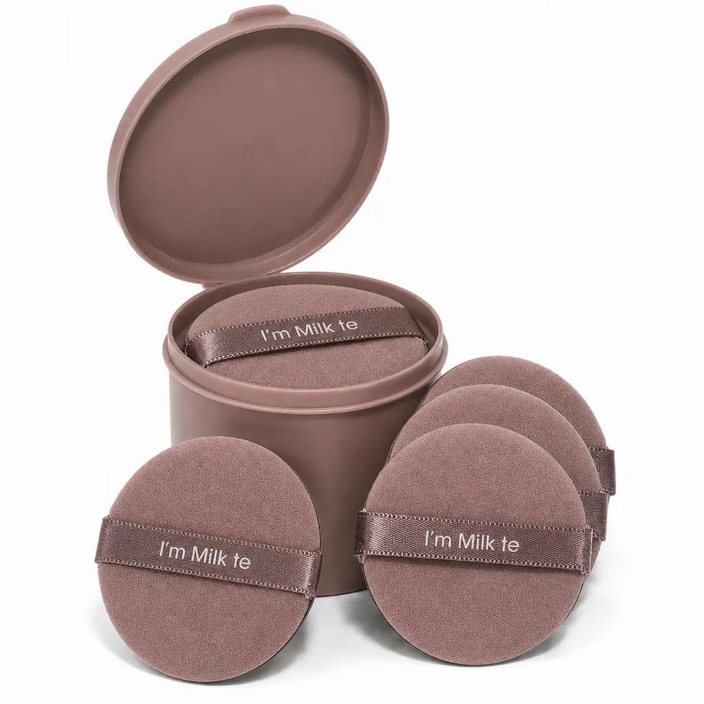 Face Powder Puffs 7-Piece Set, Round Makeup Sponges with Storage Case