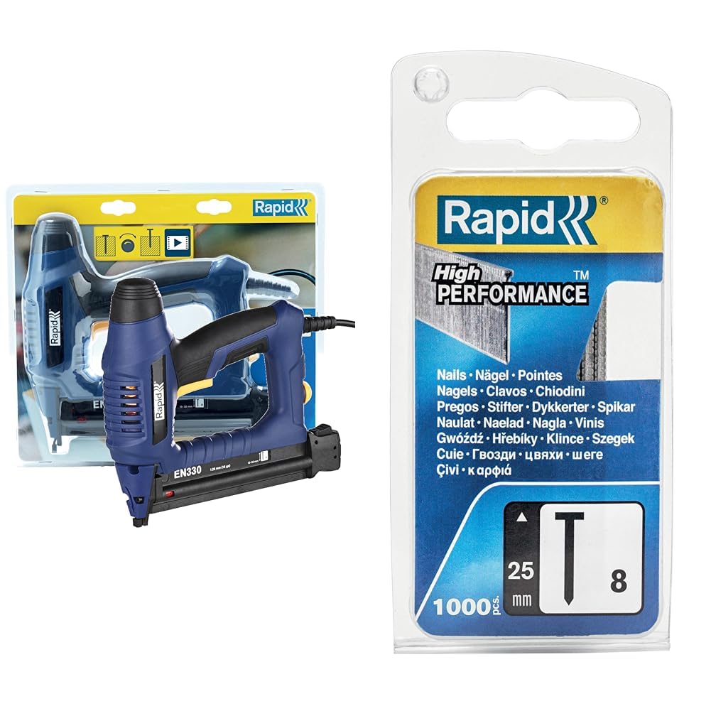 Rapid EN330, cloueuse électrique pour pointes N°8, déclenchement instantané