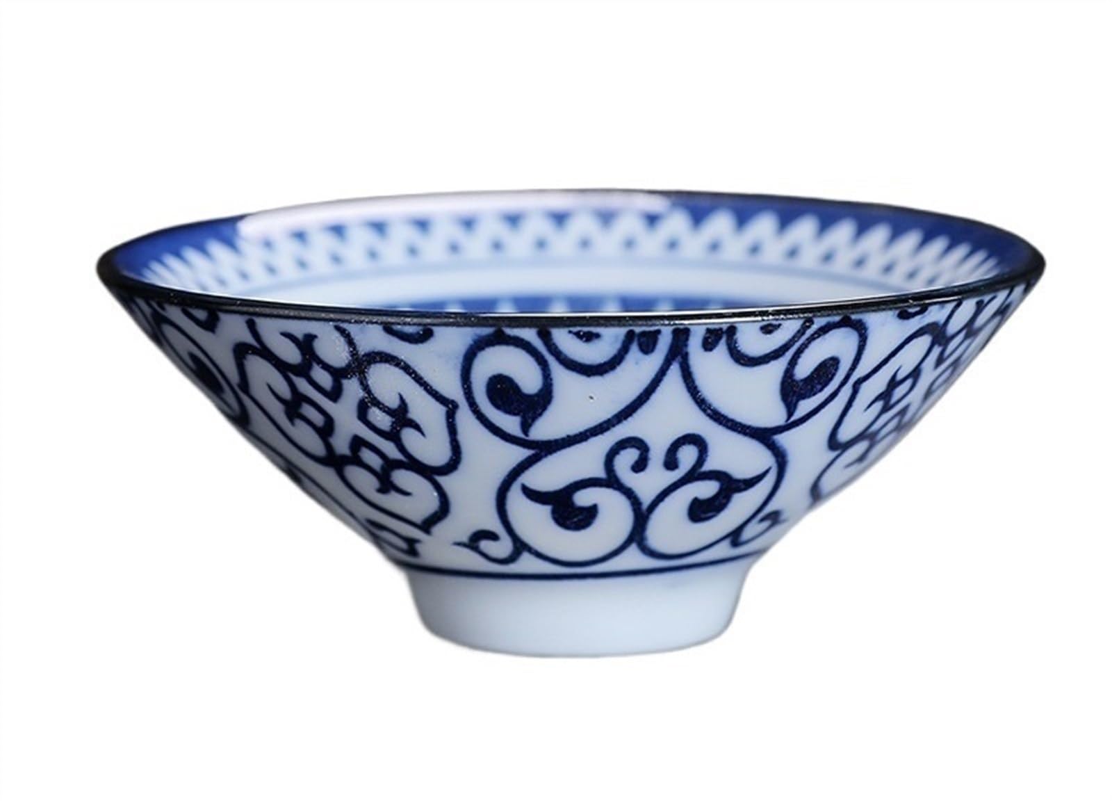 Amazon.co.jp: 陶磁器の茶碗、中国の茶碗、 40 ミリリットル青と白の 