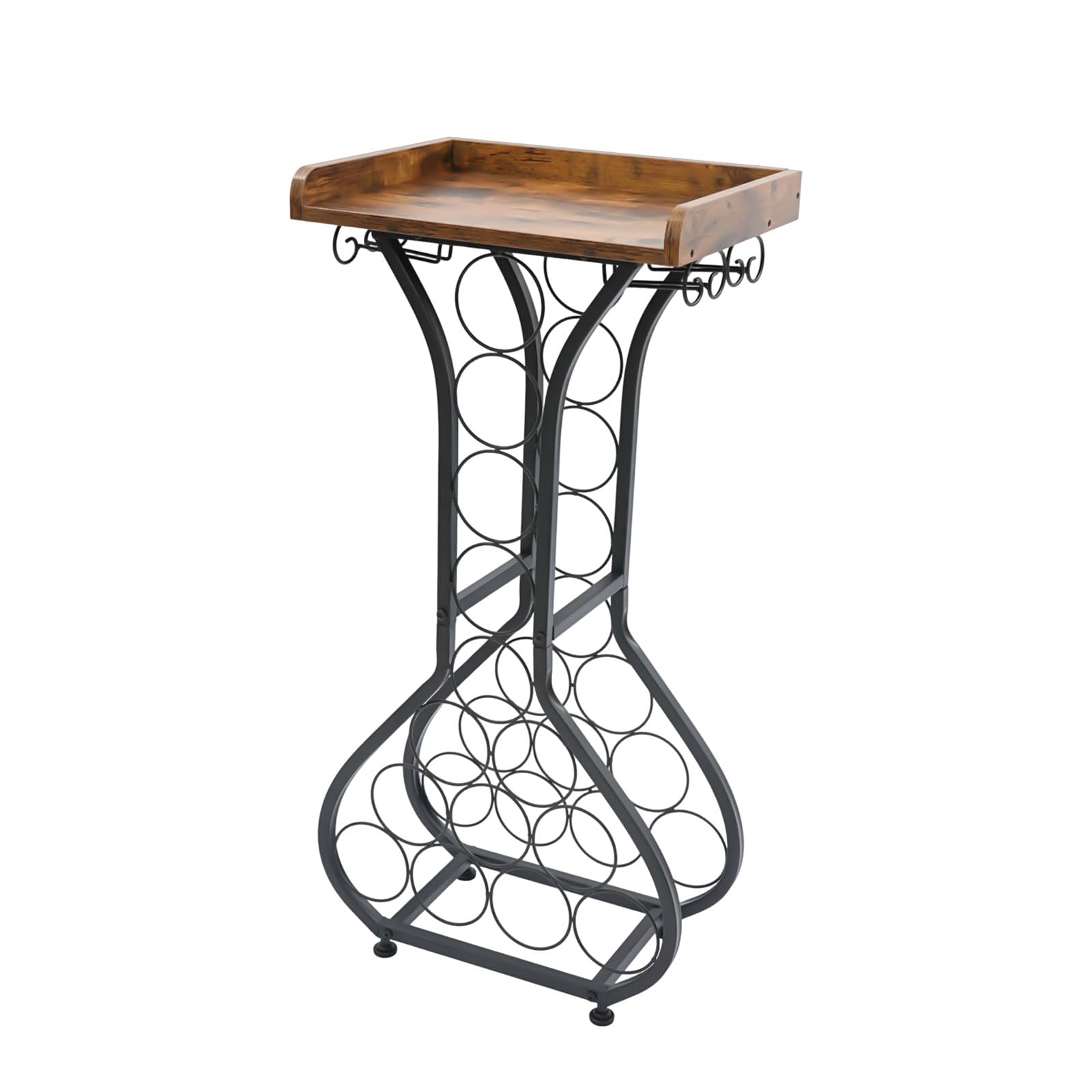 Portabottiglie a forma di vaso per 14 bottiglie, autoportante, portata 50