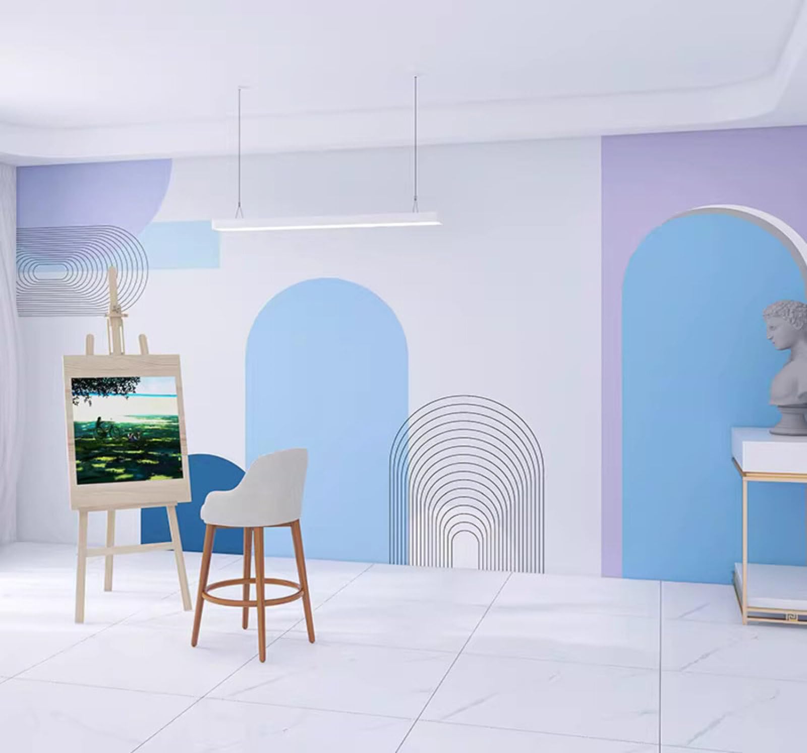Wallpaper-3D-Xlm 200Cm×140Cm(B×H) Three Dimensional Abstract Creative Archway Distinctive 3D Wallpaper Easy Install Feature Office Living Room Sofa Bedroom Tv Background Wall Decoration-200Cm×140Cm