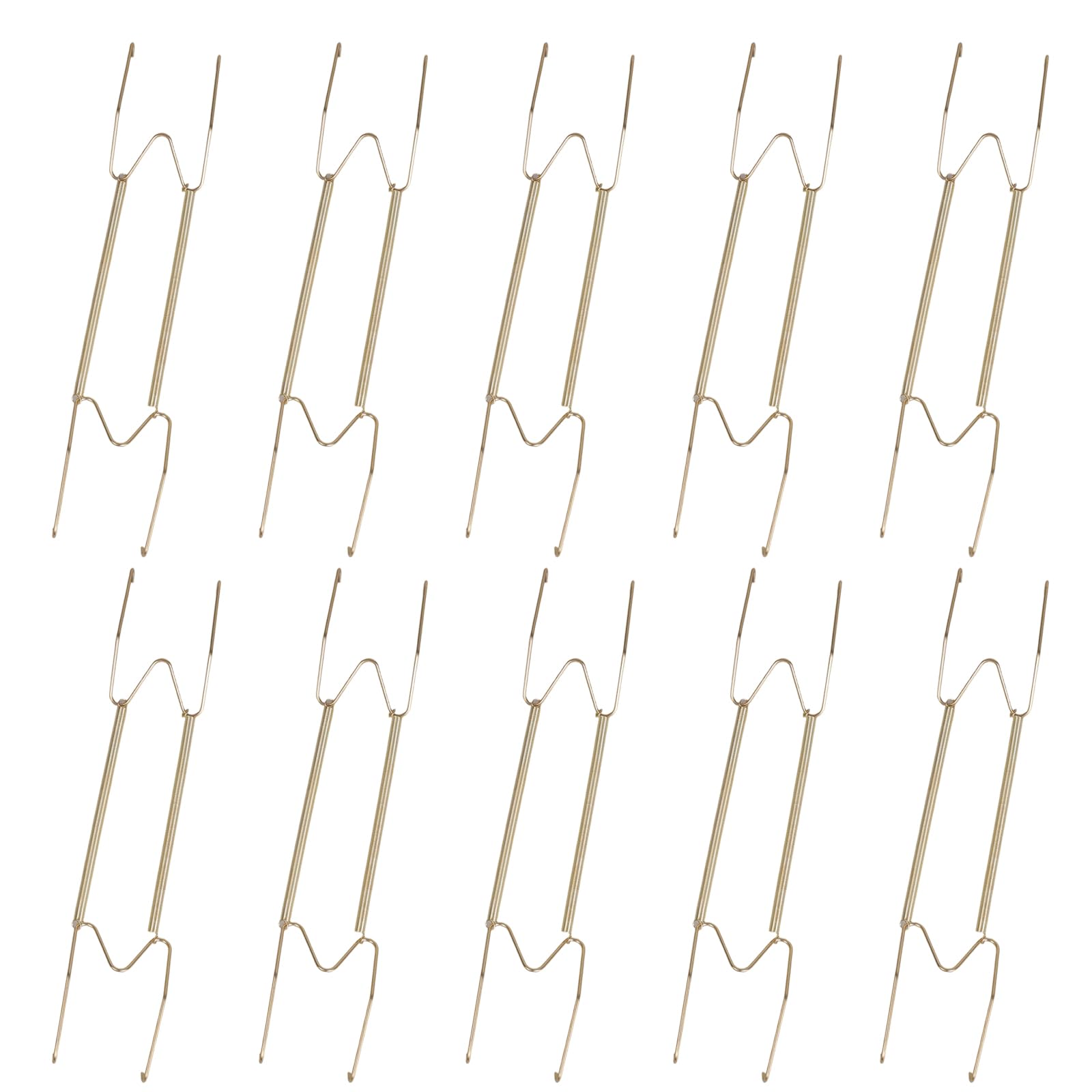 Tsophreniq Of 10 W Shape Invisible Spring Plate Hook for Wall Decoration Craft of Sturdy Steel Materials Metal Plate Hangers