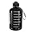 GEMFUL 3L Water Bottle with Straw & Time Marker Motivational Large Water Jug BPA-Free Leakproof Bottle 101oz for Gym Sports Fitness Hiking (Black with Removable Straw)