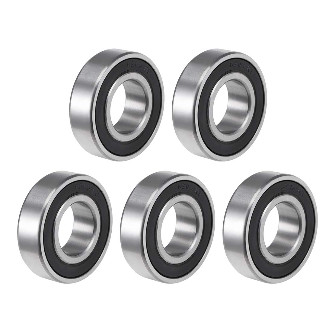 6205-2RS Ball Bearing 25x52x15mm Double Sealed ABEC-3 Bearings 5pcs