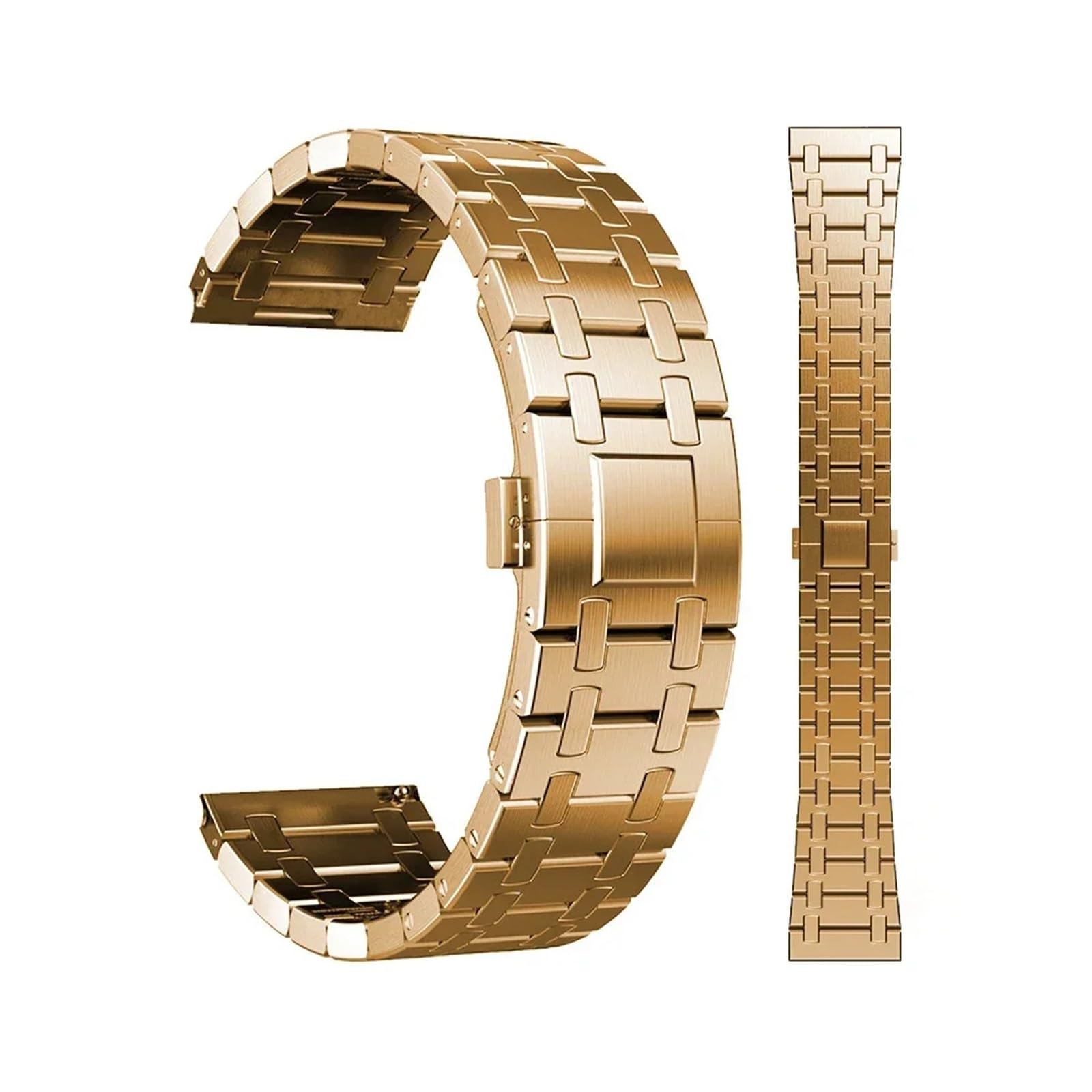 DASEB Bracelet de luxe en acier inoxydable pour Galaxy Watch 5 Pro (40/44 mm, 42/46 mm) et Huawei GT 2/3 Pro (20/22 mm)