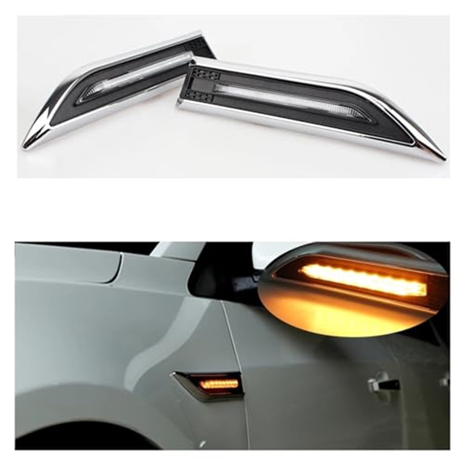 Dla chevroleta, dla Cruze, obrysowe boczne Led światła boczne Led 2 szt. lampa Led włącz światło błotnik u nas państwo lampy samochód żółty biały Światło kierunkowskazu samochodowego(BLACK Yel