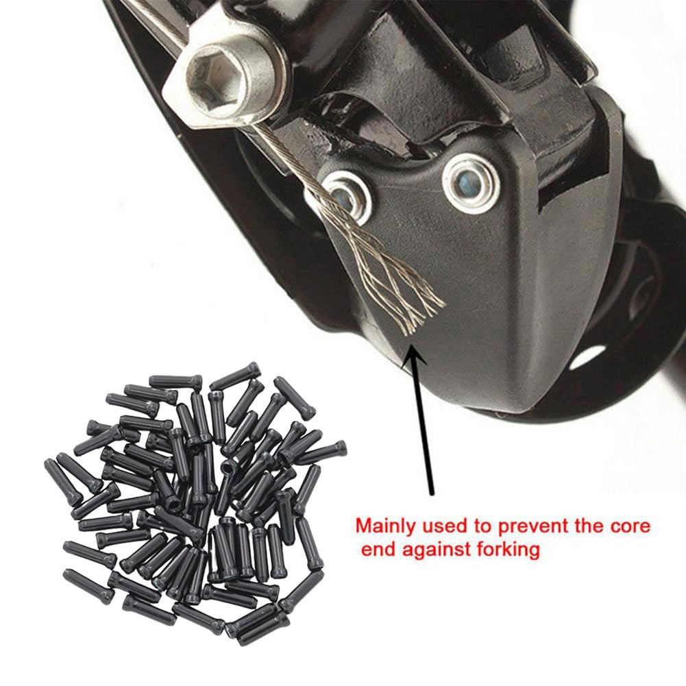 Lot De 200 Embouts De Câble De Frein Vélo – Capuchons Métalliques Pour Gaines De Frein