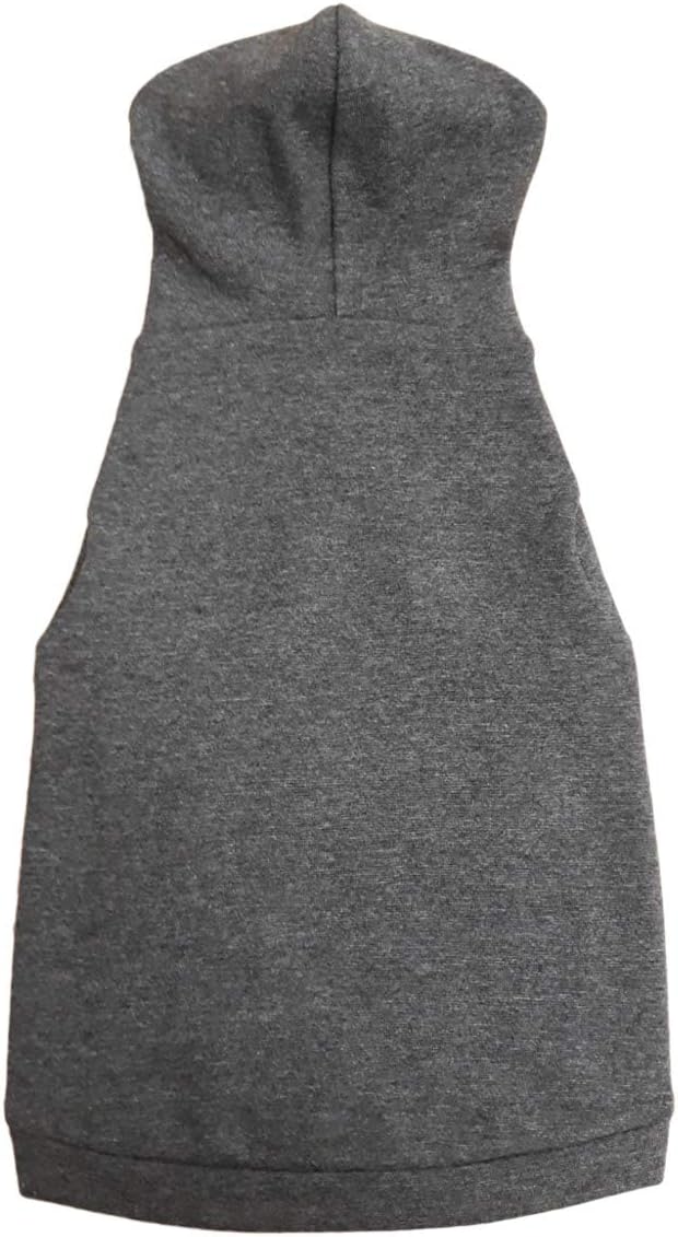 Sphynx Cat Dark Grey Hoodie Home Sweet Home KotomodaCatWear Cat Clothes for Naked and HairlessCats (Medium)