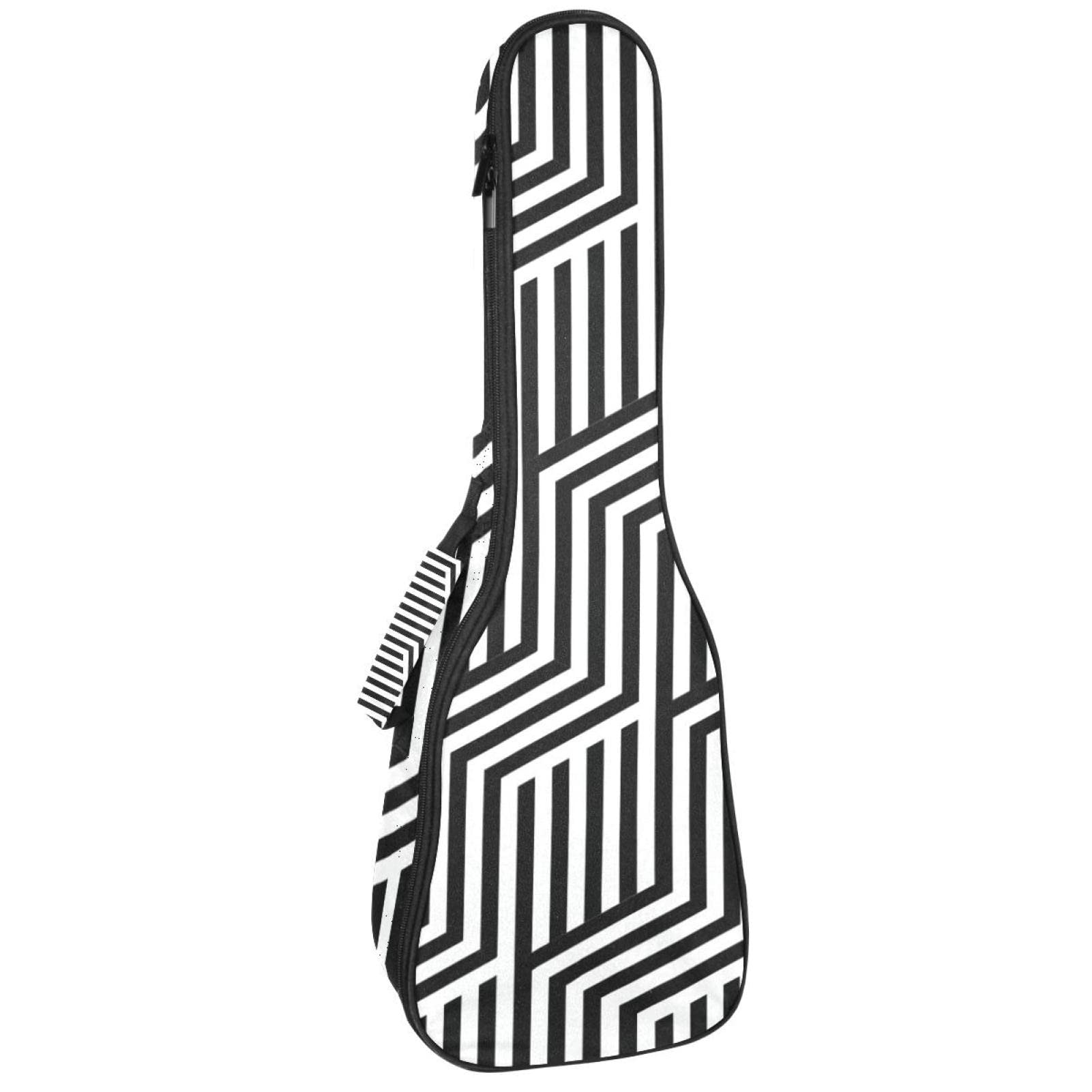 Sac robuste pour ukulélé soprano en mousse dense 10 mm et design hexagonal