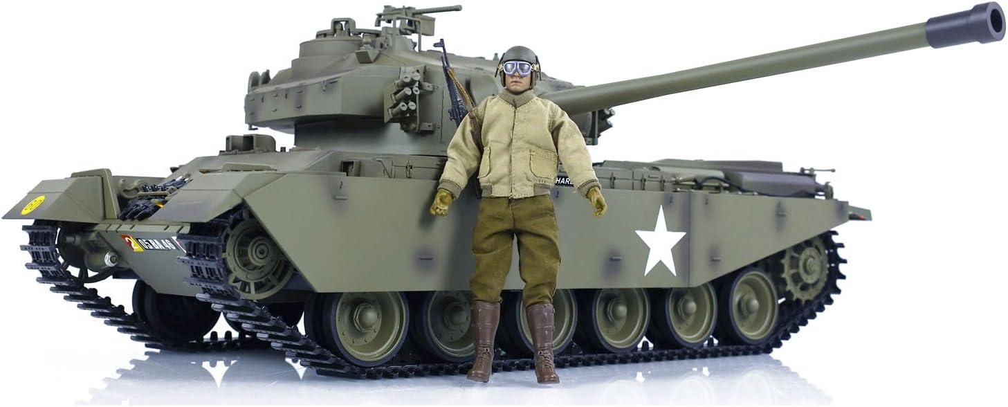 US in Stock, TD 1/16 RC Infrared Battle Tank Plastic for Centurion MK5 RC Electric Tanks Infrared Combat System 320°Turret Rotation Light Sound Smoke Unit for Hobby BB Shooting Shoot