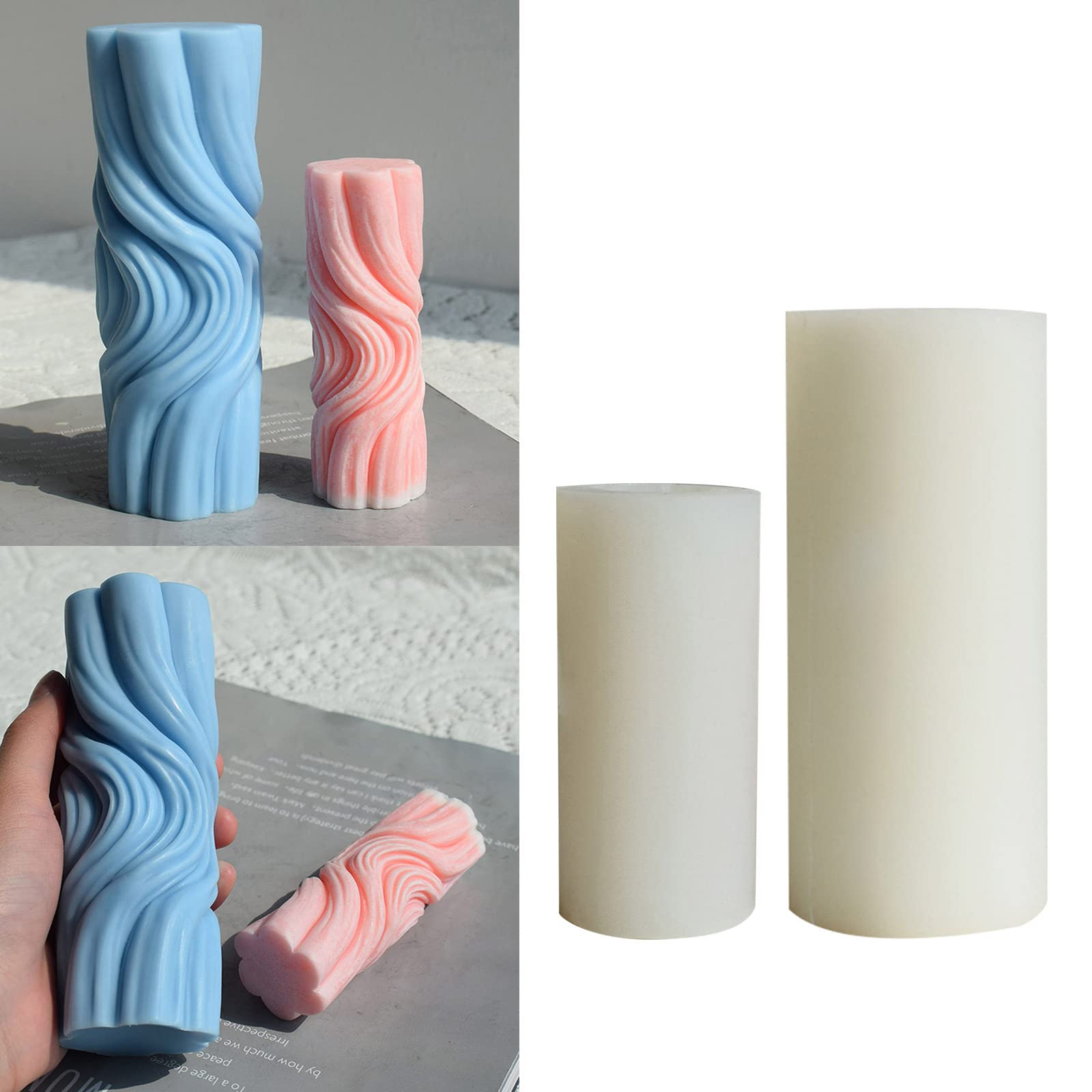 Stampo In Silicone Per Resina Epossidica, Cemento, Cioccolato – Forma Cilindro 11,2 X 7,6 Cm – Resistente Da -40 A 230°C - 2