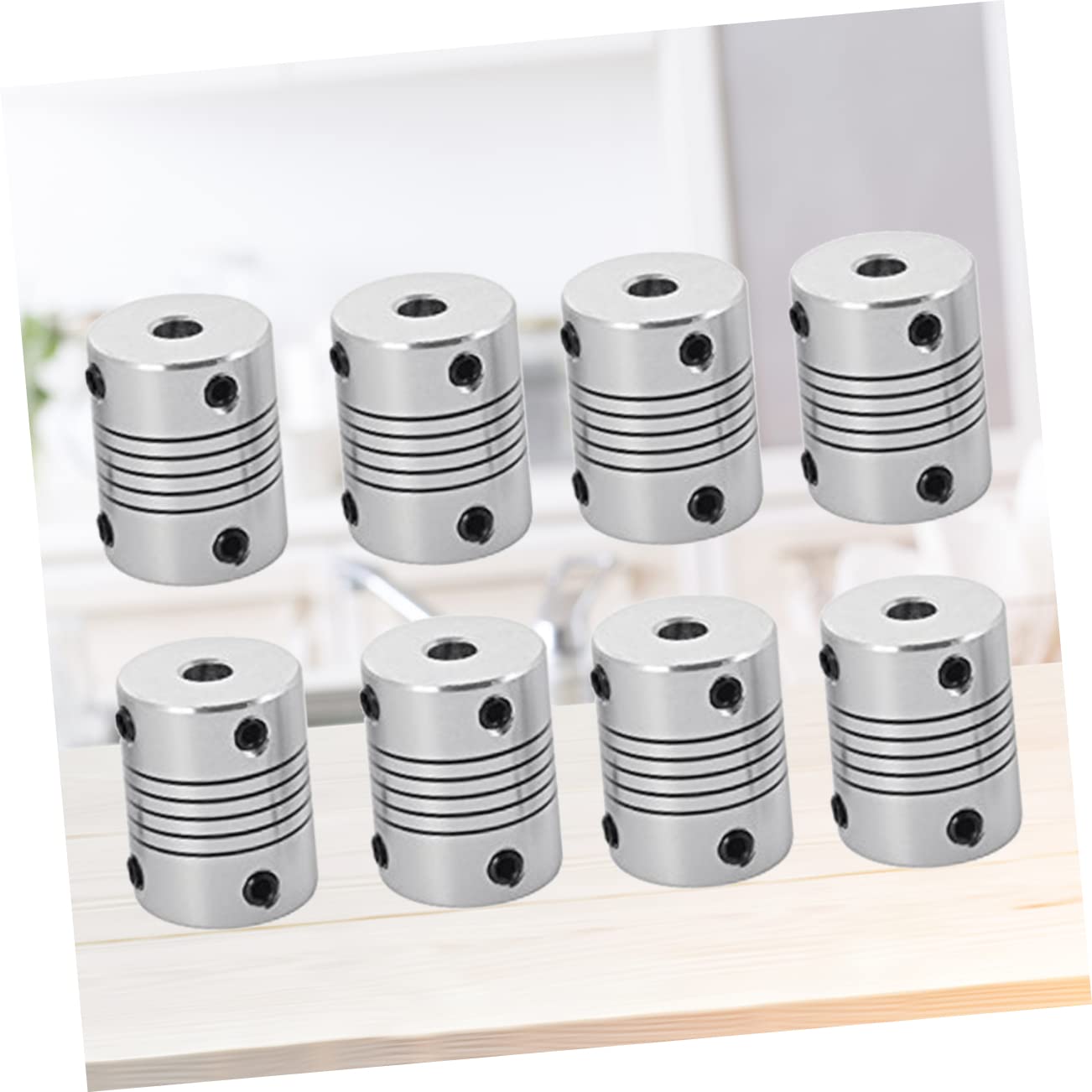 DOITOOL 2sets Lightweight Aluminum Alloy Step Servo Motor Thimble Coupling Encoder Small Torque Zero Rotation 8pcs*2