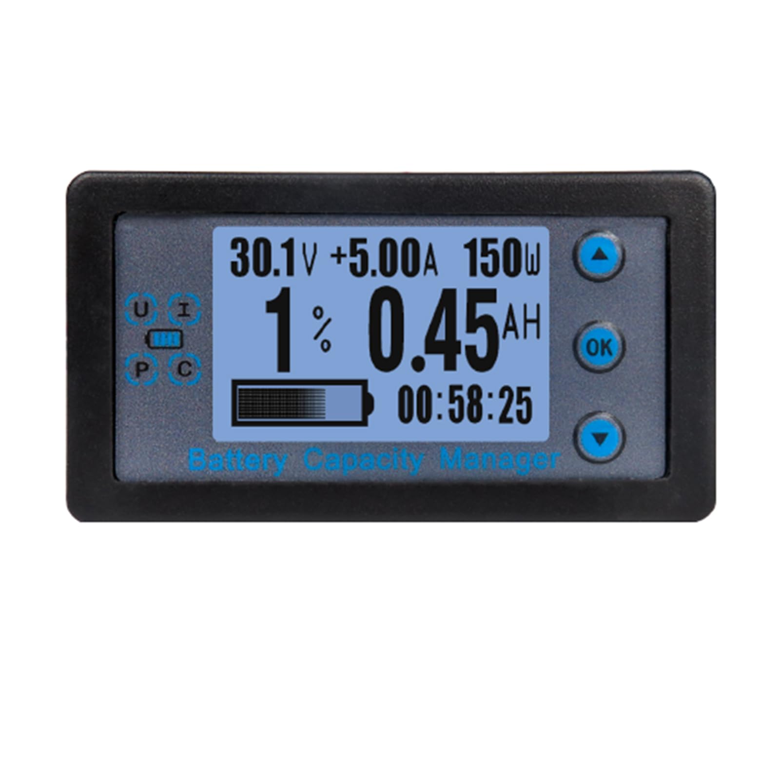 Display LCD Voltmetro Amperometro Tester Batteria 8-120V 0-500A Multimetro con Shunt Batteria Auto Coulometro Rilevatore Tester