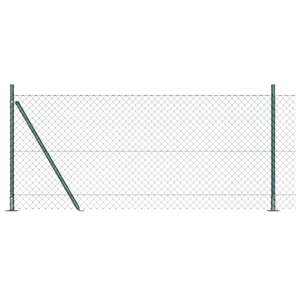 Garden Fence Post Green Steel PVC 250cm x 0.8m 40x40mm Mesh Outdoor Boundary Barrier for Terrace Yard Corrosion Resistant Easy Install