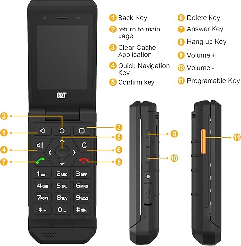 Miniatura 9 de CAT S22 - Teléfono con tapa resistente (16 GB) 2.8 pulgadas, pantalla táctil, teléfono celular inteligente Android 11, IP68 resistente al agua, 4G