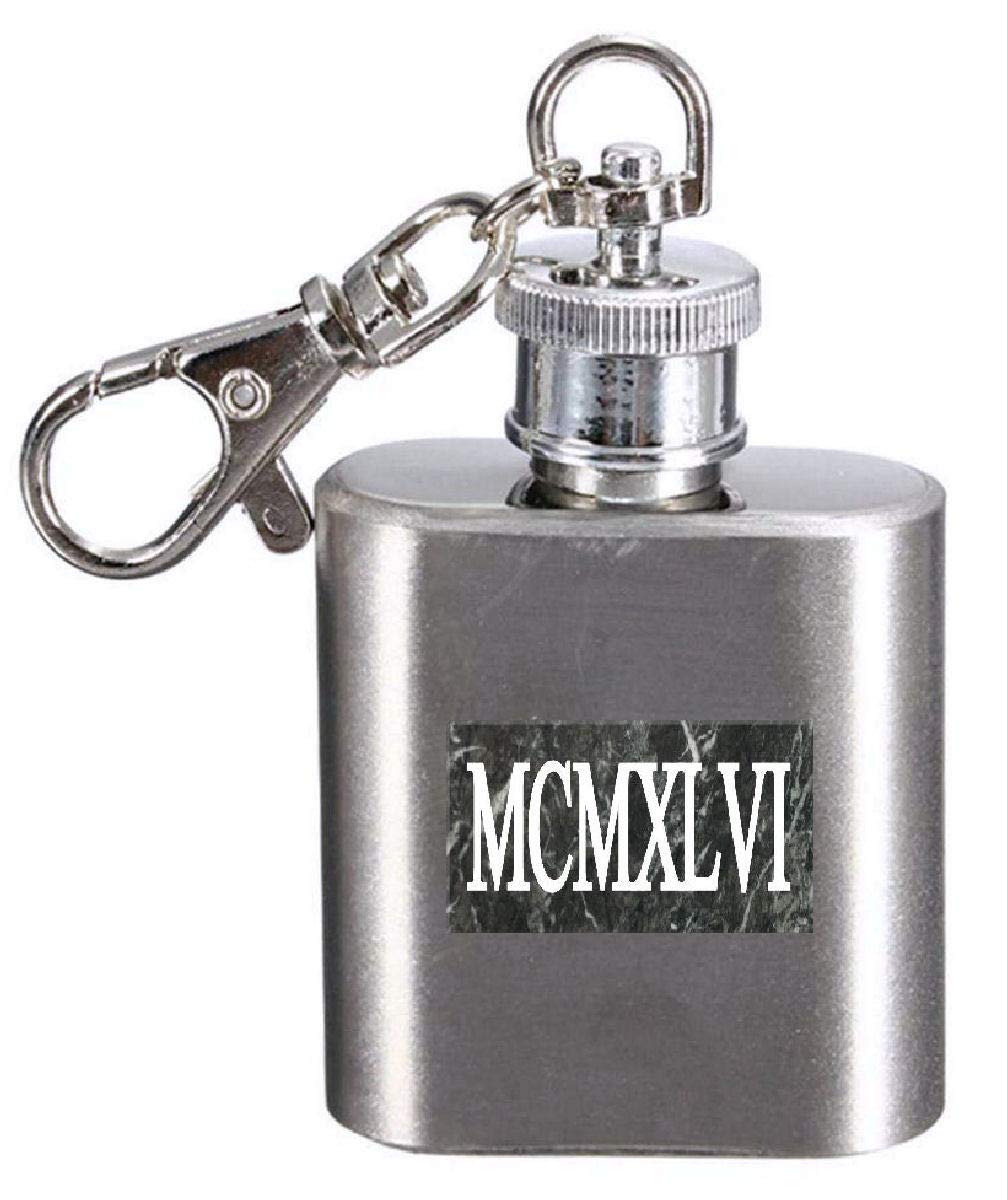 Flasque porte-clés 1946 personnalisable : cadeau d'anniversaire idéal