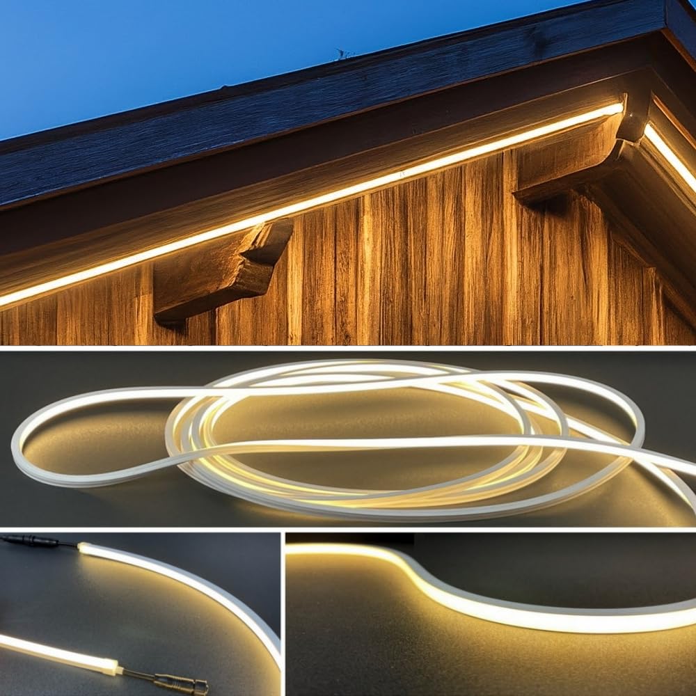 LED Streifen 2,5 m 230V warmweiß 1700 lm | IP67 wasserdicht | Flexibel kürzbar | Für Garten, Terrasse, Wege & Außenbeleuchtung