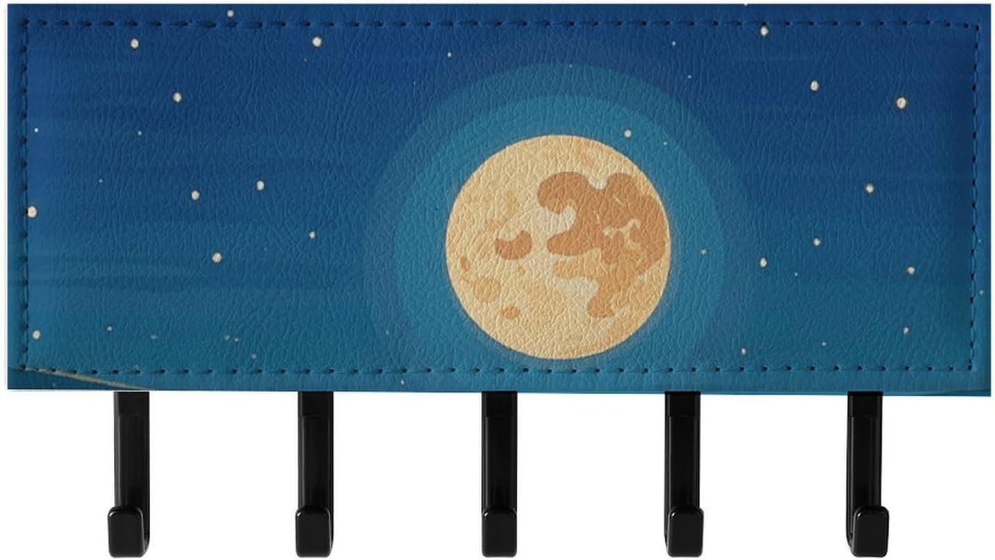 Autumn Moon Key Holder Wall Mounted, Adhesive Key Rack