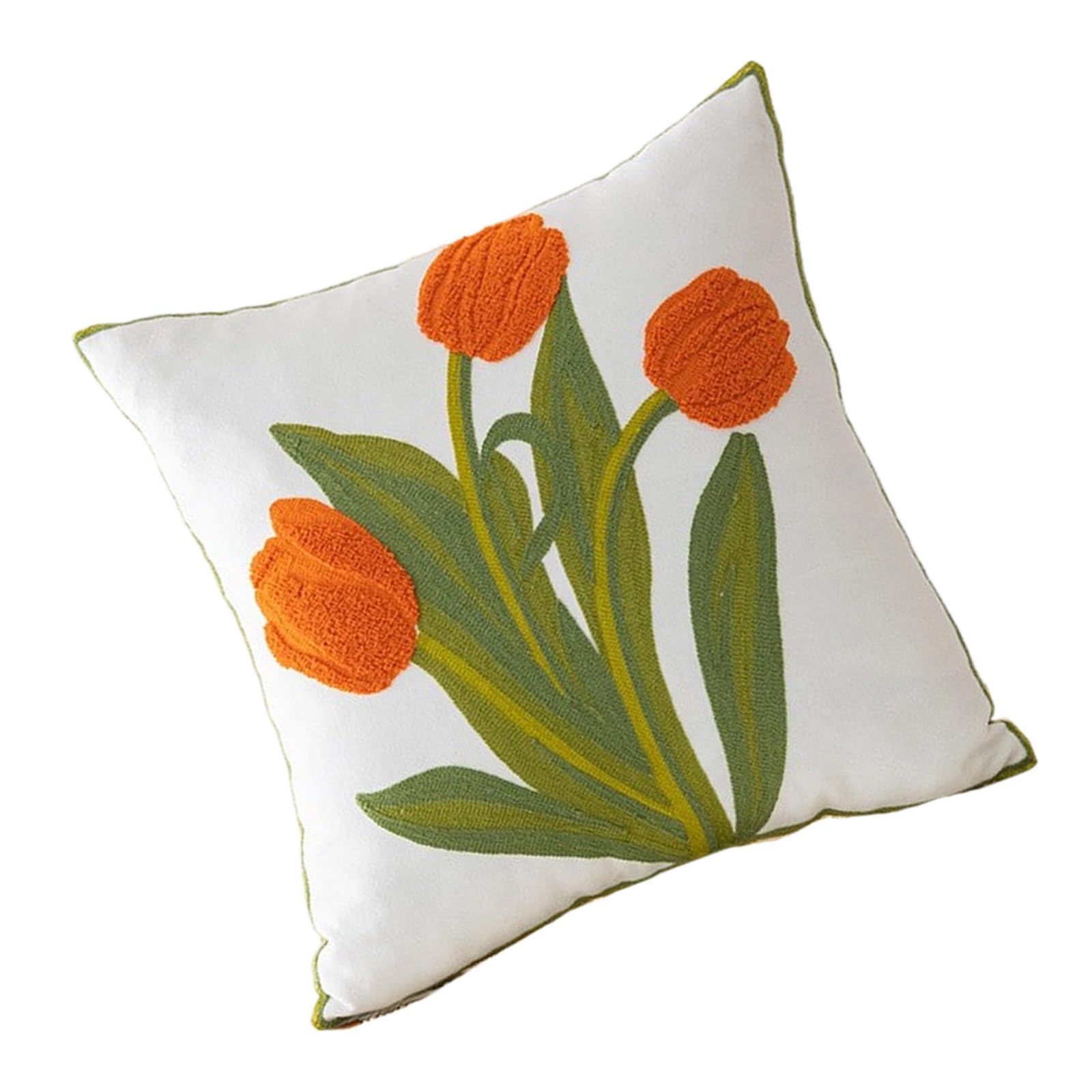 Buxuaaaa Pillowcase Elegant Flower Print Pillow Case Cushion Slipcover for Indoor Outdoor Use Flower Embroidery Elegant Decorative Throw Pillow Sleeve