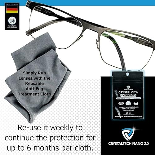 Miniatura 3 de Tratamiento de limpieza antivaho para gafas, gafas, máscaras y viseras, paño reutilizable, protección contra la niebla de gafas para el trabajo,