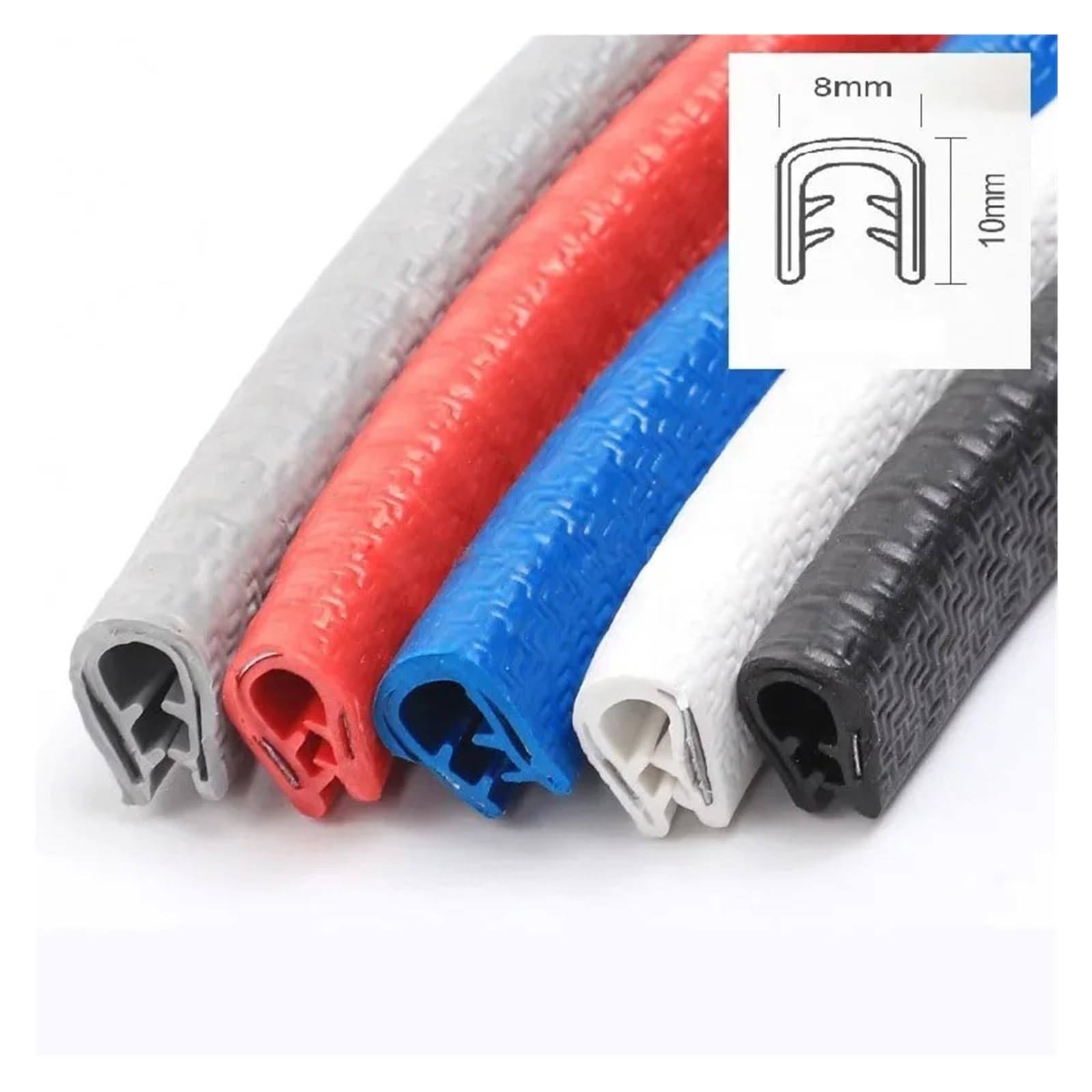 Strisce Antigraffio Portiere Protezione Universale Per Il Bordo Della Portiera Striscia Anticollisione Con Antigraffio Sul Supporto Adesivo Portiere Dei Veicoli In Pvc(White 10M)