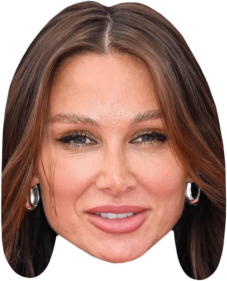 Lou Teasdale (Brown Hair) Celebrity Mask, Flat Card Face, Fancy Dress Mask