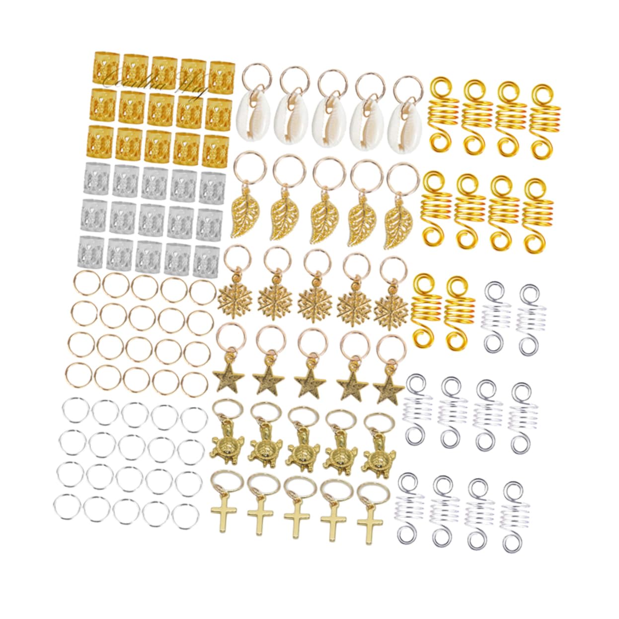FRCOLOR 240 pezzi di tubi per capelli dreadlock accessori per capelli dreadlock anello dreadlock perline dorate per capelli bobine per trecce anello per capelli intrecciate intrecciate trecce