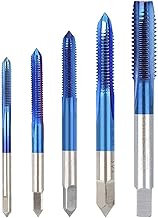 LYVQZPWLRKit de llave de seda, Macho de roscar de flauta recta HSS Machin, recubierto de azul, herramienta manual for trabajar el metal, M1-M1.8 M2-M20(M12x1.7502)