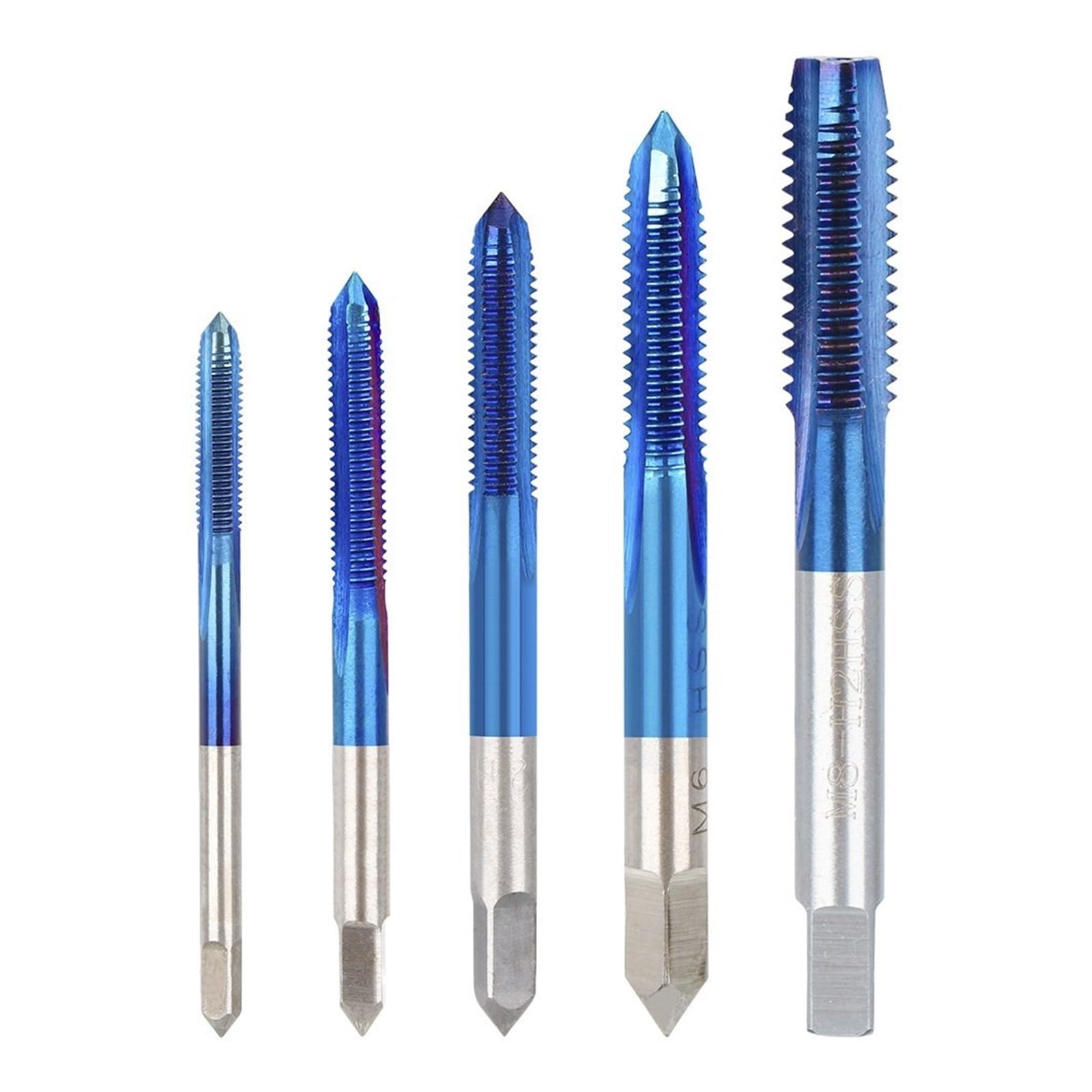 Juego de brocas y machos, Thread Tap Wrench Set HSS M1-M20 Blue Coated Straight Flute(M3x0.5)