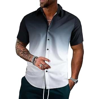 [ ] Fashion Fit Gradient T-shirt ★大人気★ Amazon.com: XYTHFZD Men's Shirt Summer Clothing Gradient