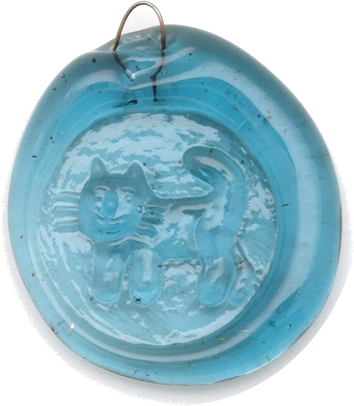 Small Cat Suncatcher Made from 100% Recycled Glass 2 Diameter - Made in Vermont - Gift Packaged