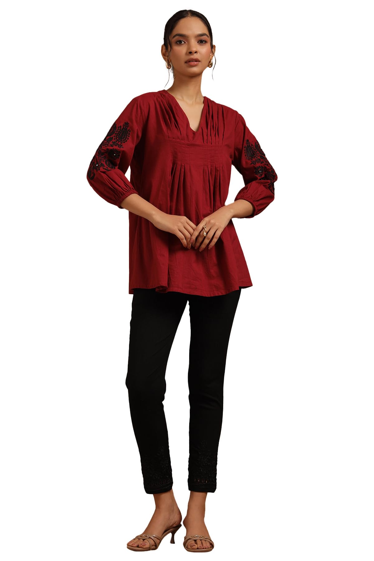 soch Womens Viscose Blend Embroidered Pant with Thread Work-picture-29