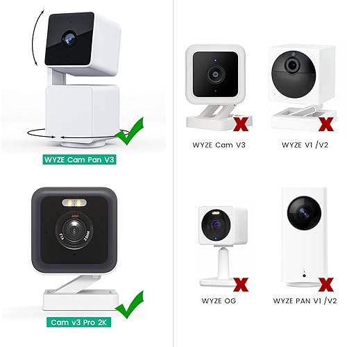 Miniatura 2 de YEAOI Cable de extensión de 30 pies para cámara WYZE Cam Pan V3, cable de alimentación micro a USB de 90 grados para cámara de seguridad para el