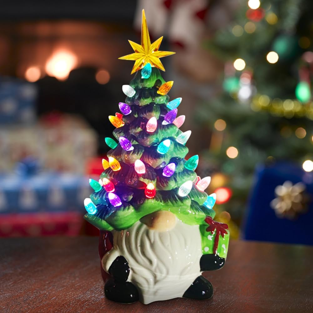 YILCER Lighted Christmas Gnome Figurine Decorations Light