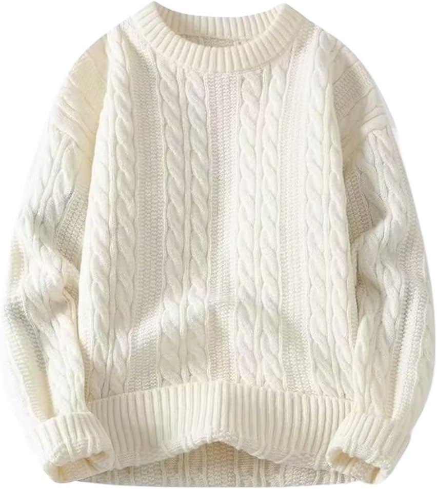 JSEIAJB Men's Winters Knits Rounds Collassr Withs Bottom Shirt and Warm Wool Coat Set Lazy