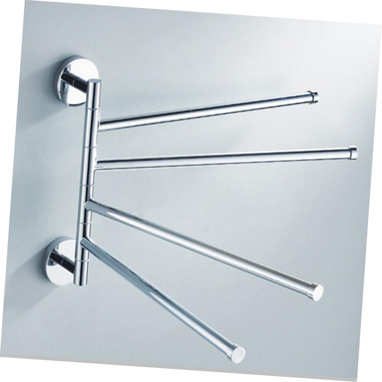 Portasciugamani Girevole in Acciaio Inox, 1 Pezzo, Argento | Resistente alla Ruggine, Salvaspazio, per Bagno e Cucina, Design Semplice Lega di Zinco