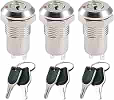 4 Interruttori A Chiave SPST 12mm | 2 Posizioni On/Off | 1A/125VAC | Con Chiavi | Per Auto E Elettronica