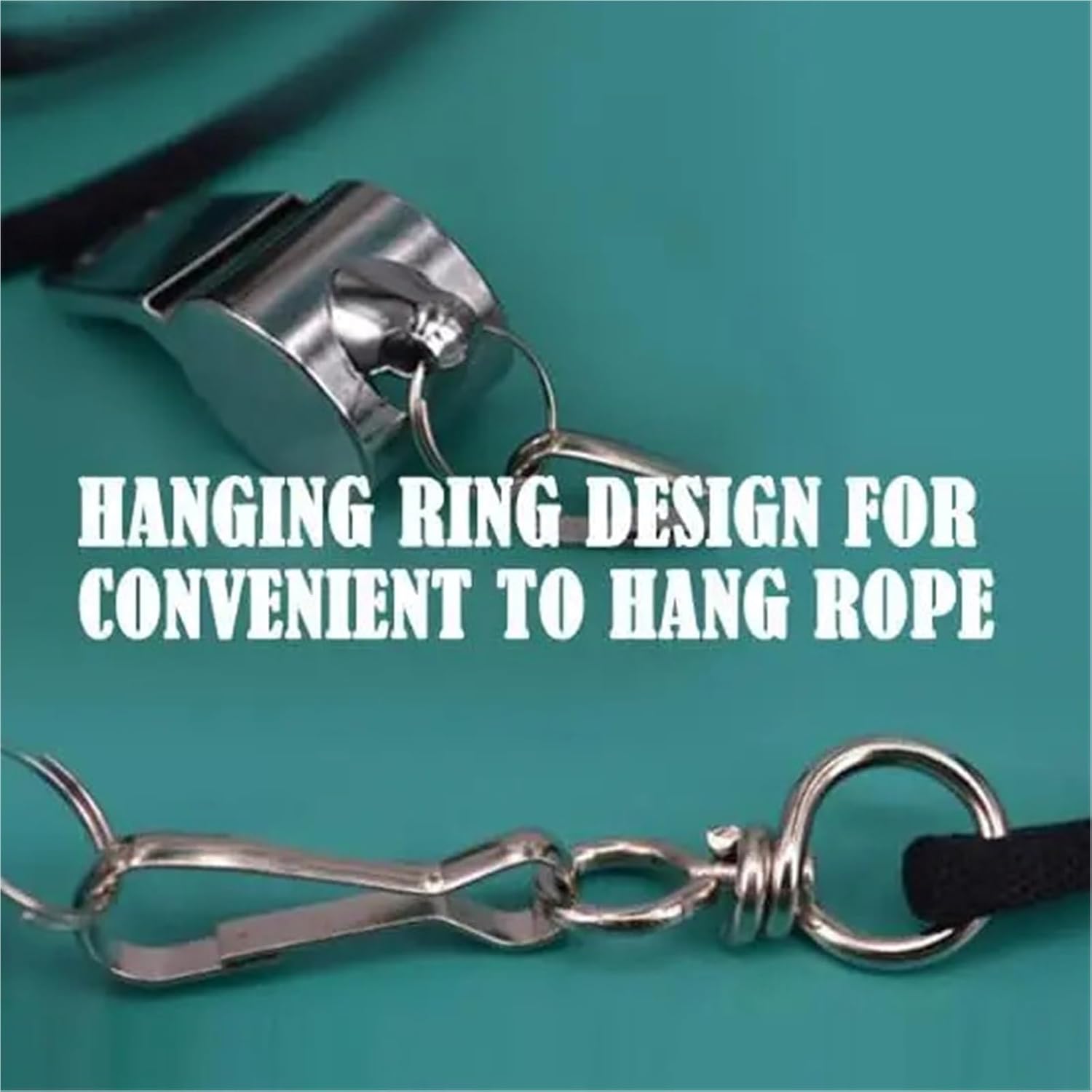 Emergency Whistle 4Pcs Metal Referee, with Hanging Rope, Sports, for Competitions, Signaling, Loud Outdoor Survival