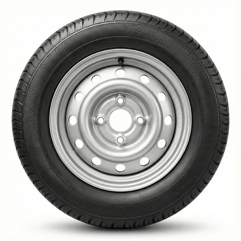 Roue complète 165/70R13 13" - 4 Trous - Entraxe 100mm - Déport 30 - Pour remorque - 13 pouces - Largeur 165mm - Indice de vitesse N 140km/h - Indice de charge 79 (437kg)