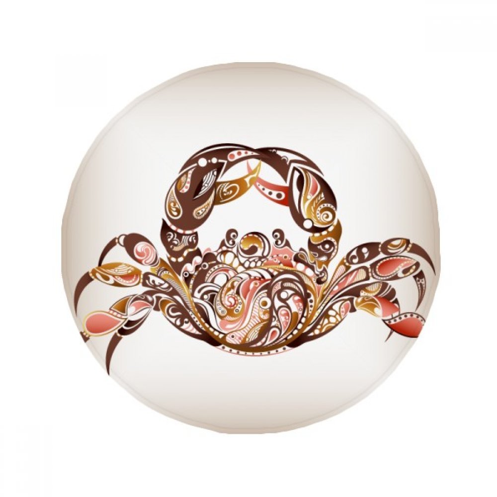 Tapis animal crabe multicolore antidérapant rond 50cm salon