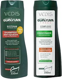 Kit Guanxuma Shampoo Antiqueda Force para Cabelos Oleosos & Condicionador Antiqueda – 350 ml