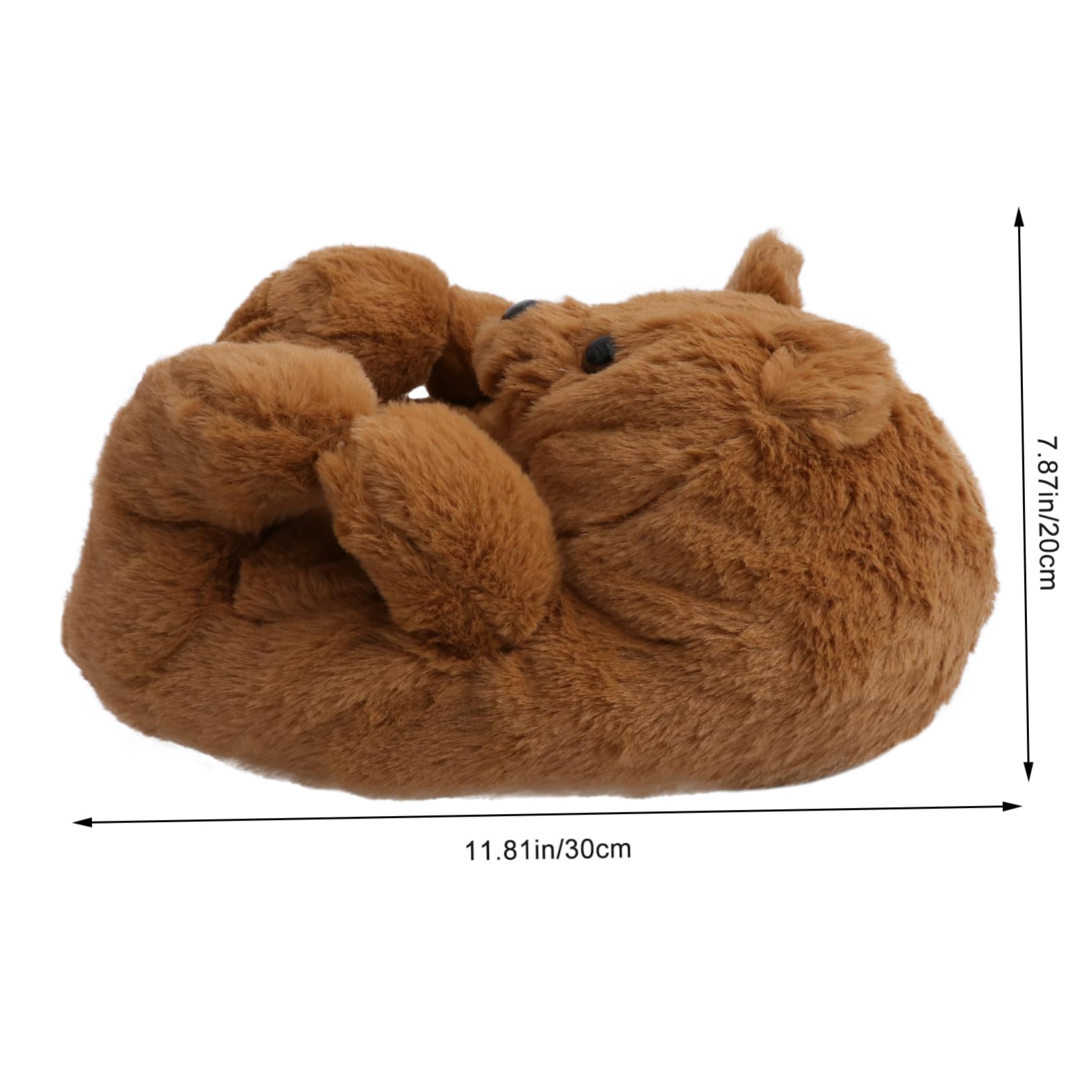 GALPADA Pantofole a Forma Di Orsacchiotto Pantofole Soffici Dei Cartoni Animati Pantofola Dell'orso Del Fumetto Pelose Da Casa Peluche Brown