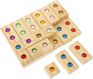 Toyvian 1 Conjunto De Blocos De Madeira Arco-Íris Quebra-Cabeça De Madeira Forma Classificador Pirâmide Blocos De Empilhamento Blocos De Madeira Aprendizagem Precoce Brinquedo Geometria