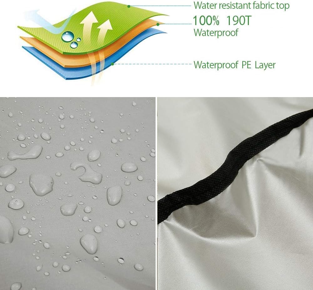 Toile de Balancelle de Jardin 3 Places Imperméable,Toit de Rechange pour Balancelle Extérieur Anti-UV,Toit de Remplacement pour Balançoire JardinTerrasse Balcon (164 * 114 * 15cm, Gris)