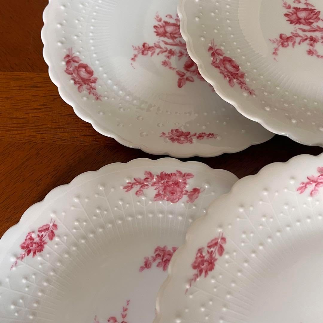 リモージュ（ジョルジュ ボワイエ）プチローズケーキ皿 6枚 リモージュ