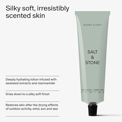 Miniatura 5 de Salt & Stone Crema de manos para mujeres y hombres, bergamota e hinoki, hidrata, nutre y suaviza la piel, restaura las manos secas y agrietadas,